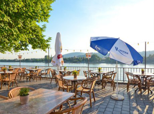 Sonne Pur auf der Terrasse im Hotel zur Kripp Koblenz